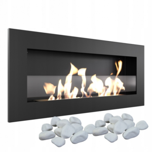 Biokominek Delta2 slim z szybą