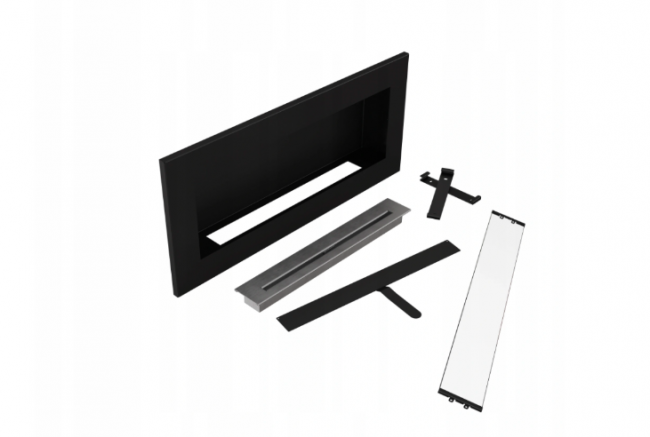 Biokominek Delta2 slim z szybą