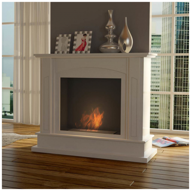 Biokominek portalowy February biały