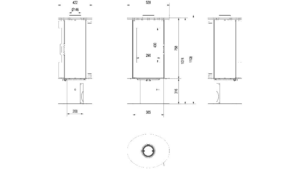 Piec Koza Obrotowy AB 8 kW