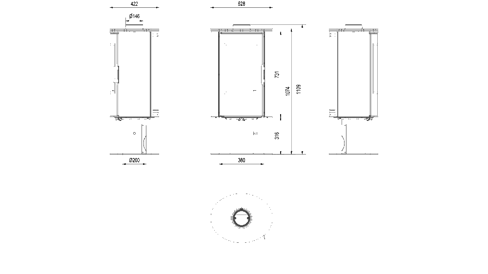 Piec Kaflowy Koza AB 8 kW