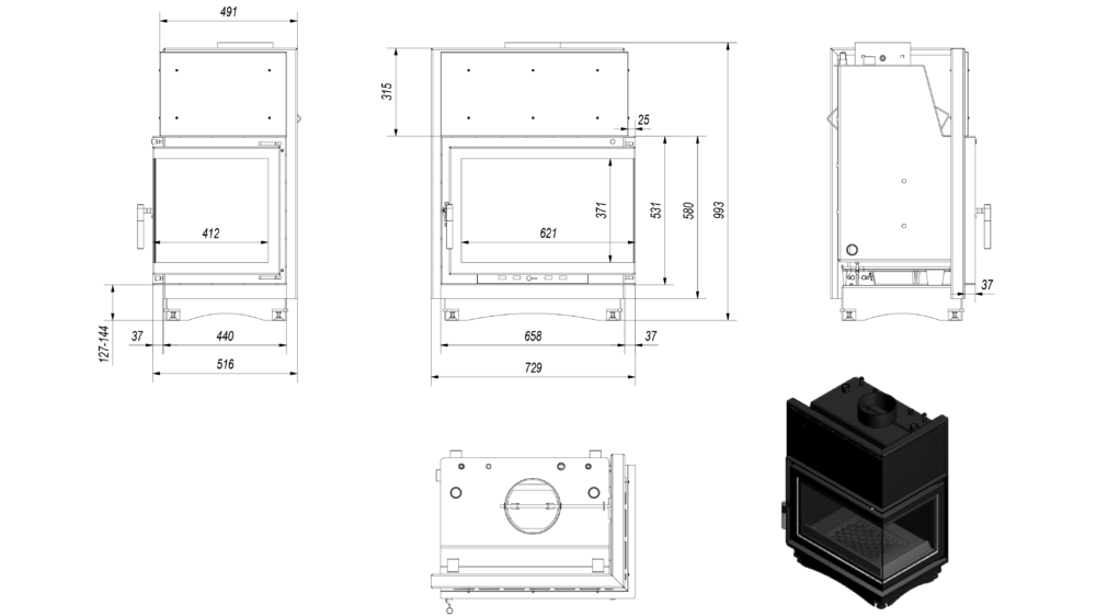 Zuzia 12 kW Prawy / Lewy / Deco