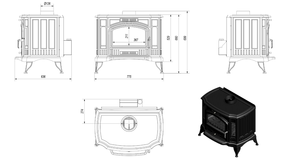 Piec Koza K9 10 kW