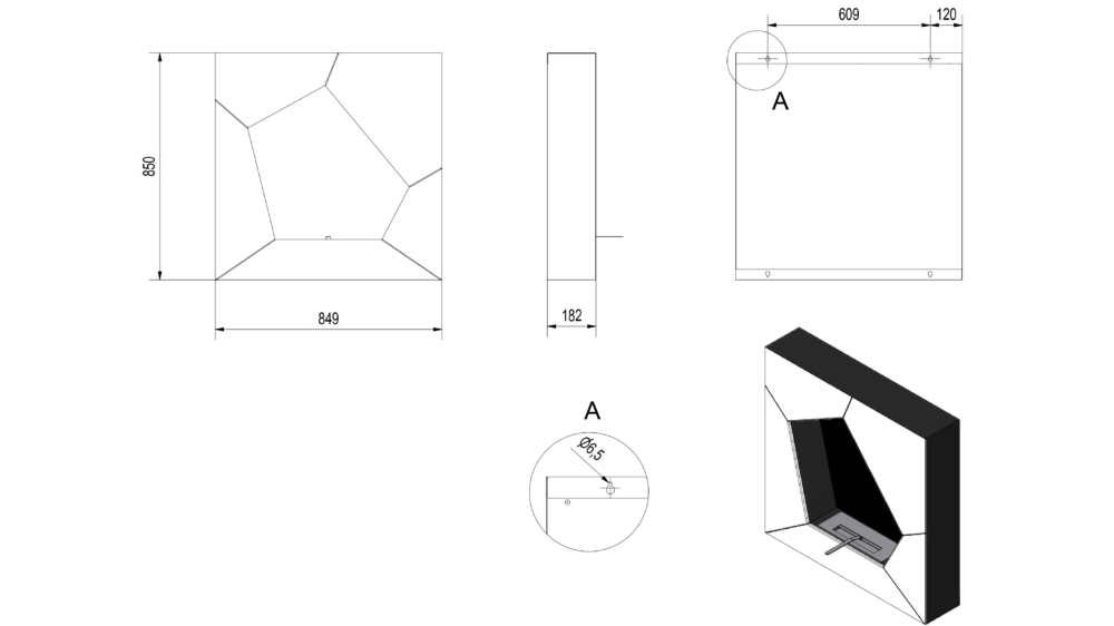 Biokominek wiszący Ball